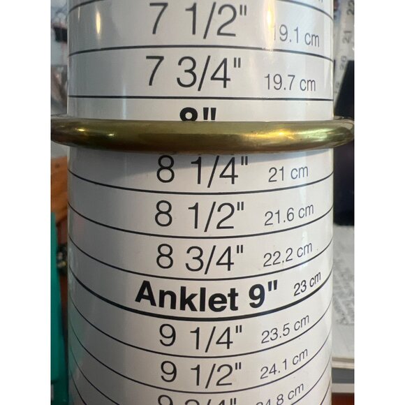 Thea Grant Seurat Raw Recycled Brass Bangle Bracelet Starburst Diamond Stone 8" - Picture 4 of 4